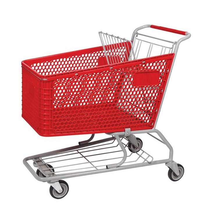 Plastic hand basket shopping trolley