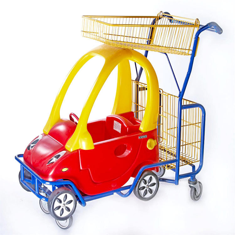 Supermarket kids car shopping trolley