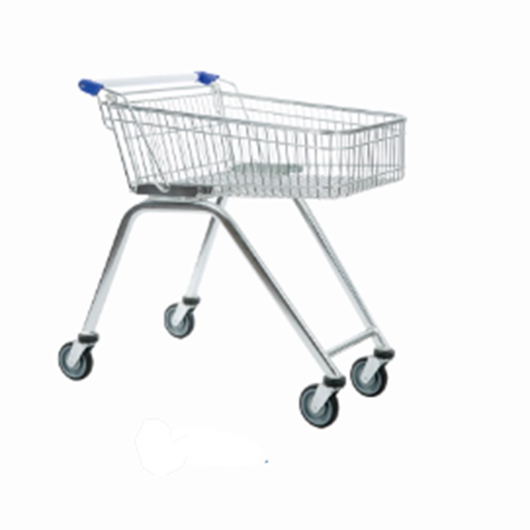 Customized durable metal supermarket shopping trolley