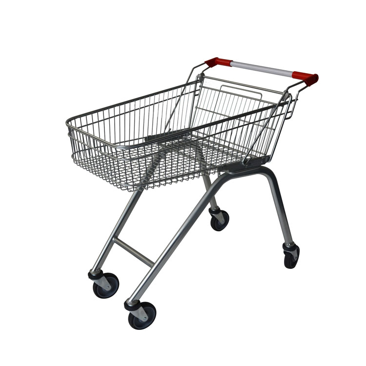 Customized durable metal supermarket shopping trolley