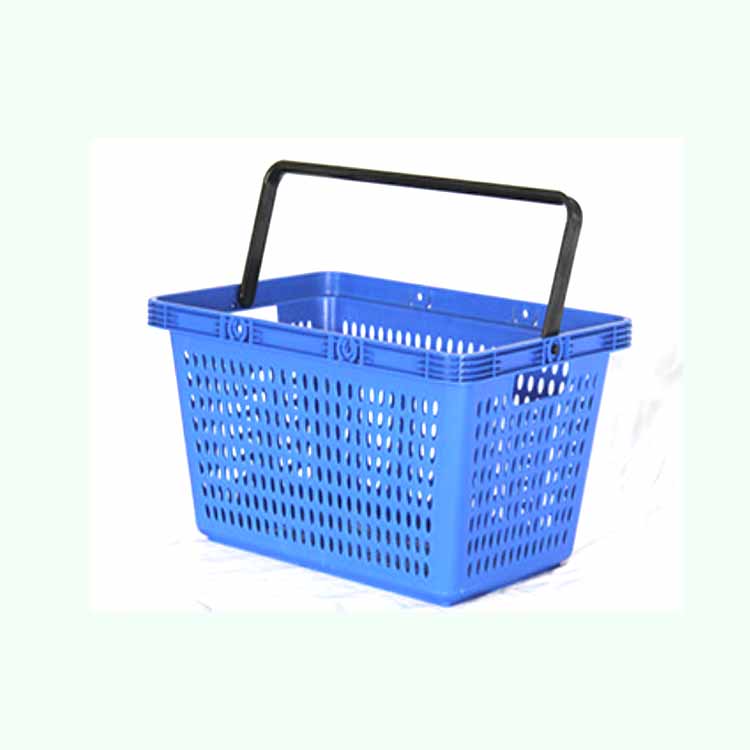 Plastic single handling shopping basket