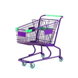 America style metal supermarket shopping cart trolley