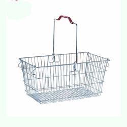 Steel single handling wire shopping basket
