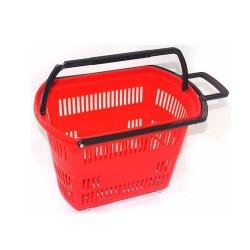 Store hand pull shopping plastic trolley cart